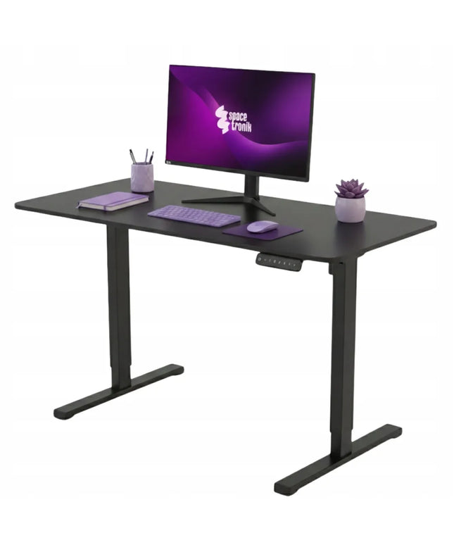 Elektrinis reguliuojamas stalas 120x60 Spacetronik su atminties funkcija, juodas