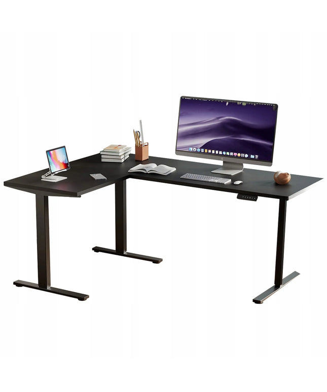 Kampinis žaidimų stalas Spacetronik loft juodas 180x120 cm