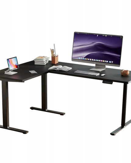 Kampinis žaidimų stalas Spacetronik loft juodas 180x120 cm