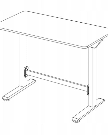 Reguliuojamo aukščio pneumatinis stalas Spacetronik SPEO101, 80x50cm, juodas