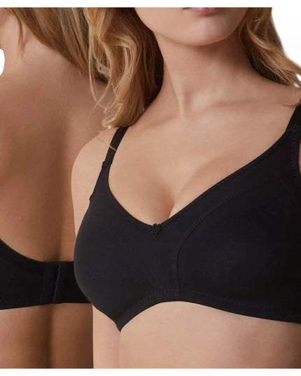 Minkšta liemenėlė be lankelių Selene Blanca, platūs petnešėlės, juoda, 80D