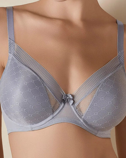 Moteriška liemenėlė Selene su pakietinimu, sutvirtintais šonais ir lankeliais, pilka, 75C