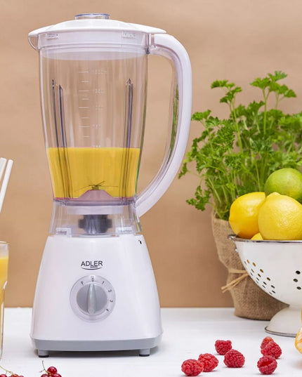Adler AD 4057 1,5 l 450 W 4 greičio lygių lengvas baltas kokteilių plaktuvas su ąsočiu