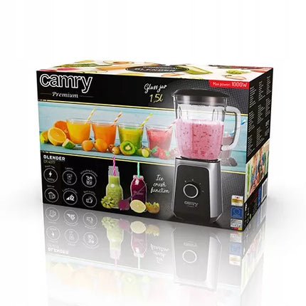 Stiklinis blenderis su ąsočiu, 1,5L talpos, 1000W, smulkinantis ledą