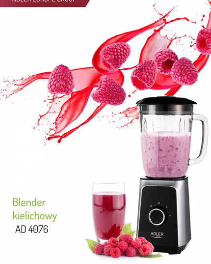 Stiklinis blenderis su ąsočiu, 1,5 l, 1000 W, smulkina ledą