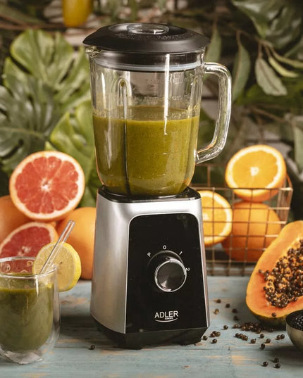 Stiklinis blenderis su ąsočiu, 1,5 l, 1000 W, smulkina ledą