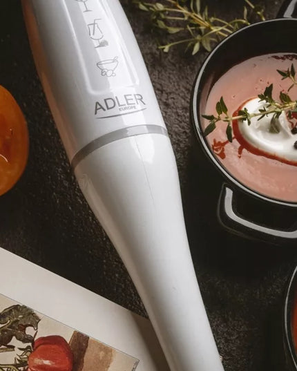 Rankinis blenderis 300W nerūdijantis plienas ergonomiška rankena Adler AD 4622 BALTAS