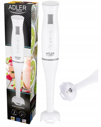 Rankinis blenderis 300W nerūdijantis plienas ergonomiška rankena Adler AD 4622 BALTAS