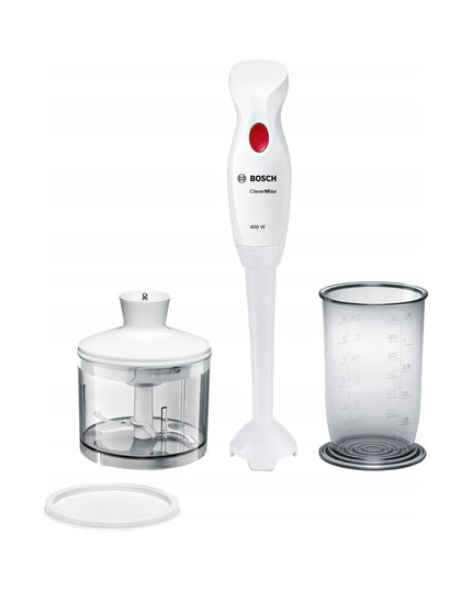 Rankinis trintuvas Bosch MSM 14200 400 W baltas su smulkintuvu ir indeliu