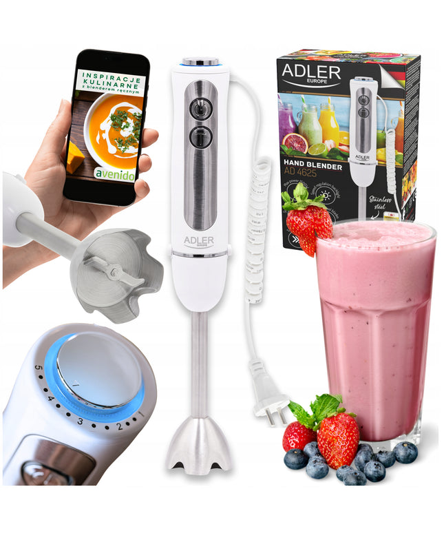 Galinga rankinė maišyklė GALINGA 1500W greičio reguliavimas Susuktas 180 cm laidas BALTA