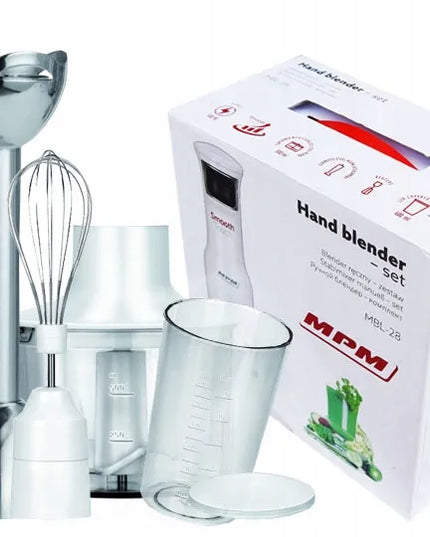 Rankinis trintuvas MPM MBL-28, baltas, 0,6 l, 500 W