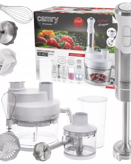 Daugiafunkcinis rankinis 1600W blenderis su 2L dubeniu, Turbo funkcija, tarka ir pjaustytuvu