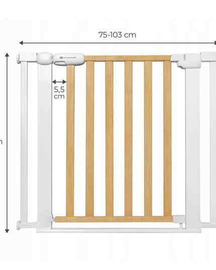 Mediniai apsauginiai prispaudžiami varteliai laiptams ir durims LOCK&GO Kinderkraft