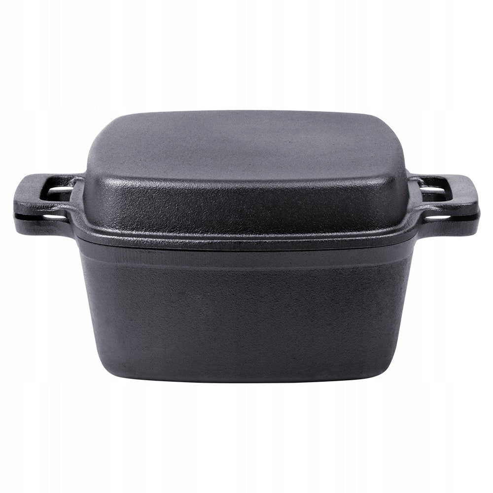 Ketaus troškintuvas/puodas 4,5L + keptuvė 2in1