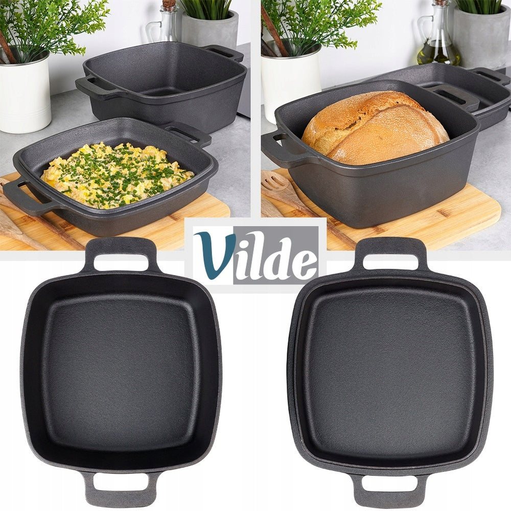 Ketaus troškintuvas/puodas 4,5L + keptuvė 2in1