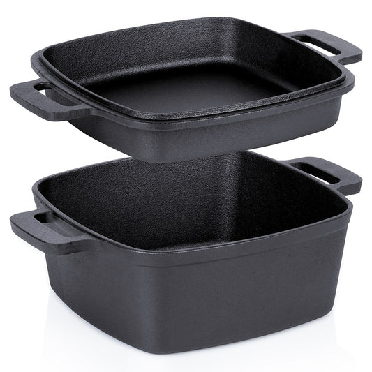 Ketaus troškintuvas/puodas 4,5L + keptuvė 2in1