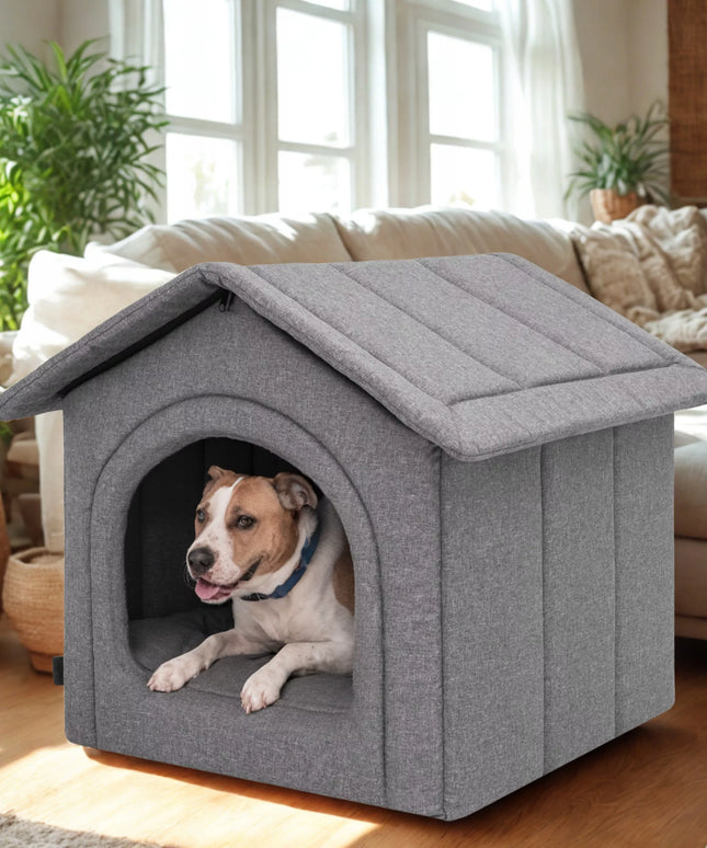 Šunų būda – medžiaginis namelis šuniui, šilta ir vandeniui atspari budelė 60x70 cm