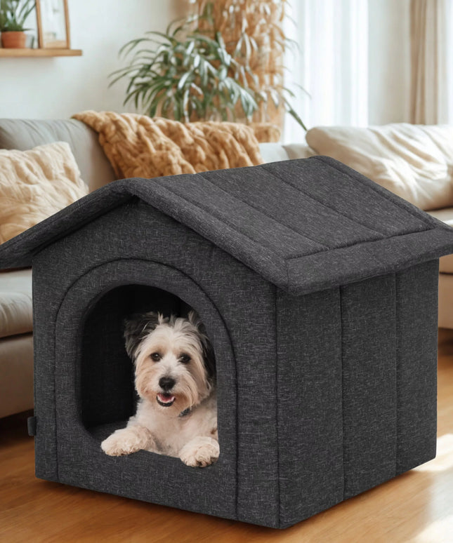 Šunų būda – Medžiaginis šunų namelis, šilta, vandeniui atspari guolinė 60x70 cm