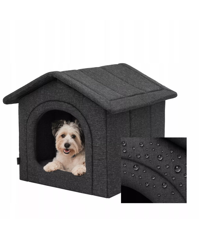 Šunų būda – Medžiaginis šunų namelis, šilta, vandeniui atspari guolinė 60x70 cm