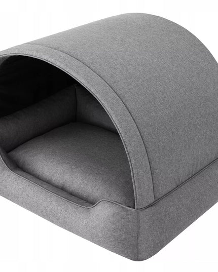 Doggy R1 PROMPTER šuns būda ir guolis su stogeliu 2 viename – 60x47 cm, pilka