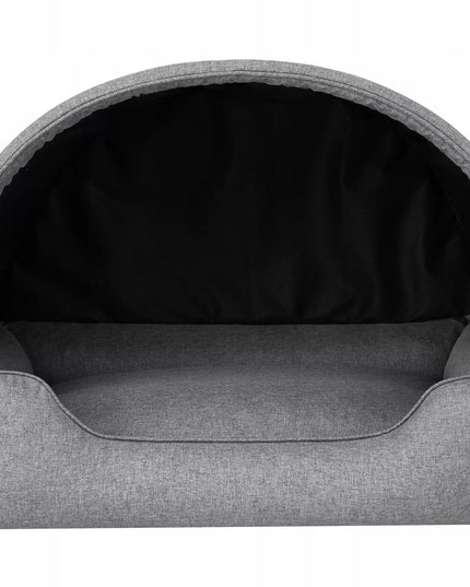 Doggy R1 PROMPTER šuns būda ir guolis su stogeliu 2 viename – 60x47 cm, pilka