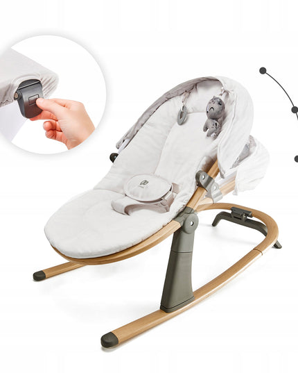 Supynėlė-gultukas 2in1, atlošo reguliavimas, lengvas, su žaisliukais ELSU Kinderkraft