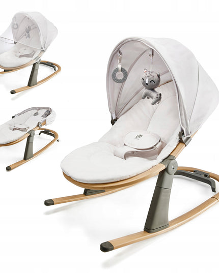 Supynėlė-gultukas 2in1, atlošo reguliavimas, lengvas, su žaisliukais ELSU Kinderkraft