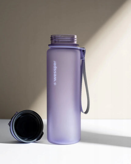 Wessper B4 TRITAN 1000 ml sportinis vandens butelis su gertuvės snapeliu, violetinis