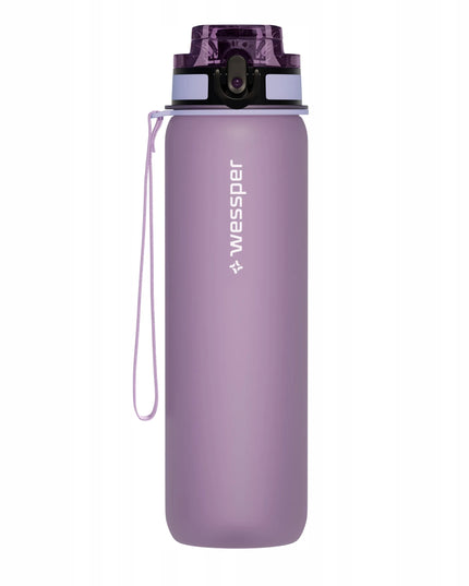 Wessper B4 TRITAN 1000 ml sportinis vandens butelis su gertuvės snapeliu, violetinis