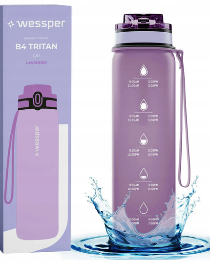 Wessper B4 TRITAN vandens gertuvė su snapeliu, 500 ml, violetinė