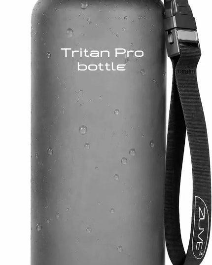 ZUVE Tritan ProBottle sportinis vandens butelis, 1000 ml, be BPA, pilkas