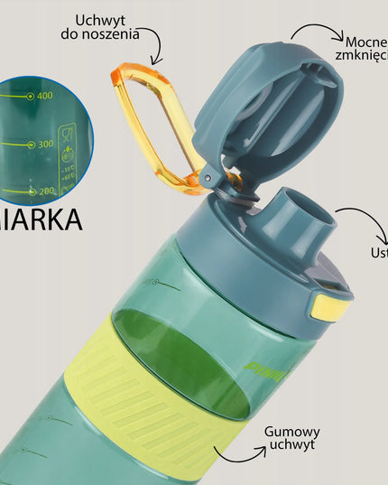 Sportinė vandens gertuvė su laikikliu Pinnacle PHY-B-1001, 650 ml, mėlyna