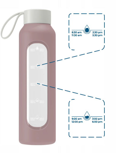 Wessper B1 BOROSILICATE stiklinis butelis, 500 ml, sandarus, su silikoniniu dėklu