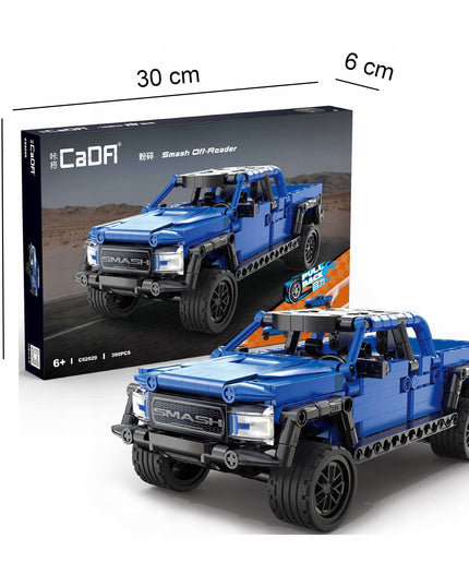 CADA STATYBINIAI BLOKELIAI VISUREIGIS AUTOMOBILIS OFF-ROADER SU ATGAL TRAUKIAMU VARIKLIU 390 EL.