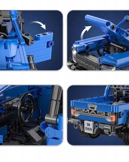 CADA STATYBINIAI BLOKELIAI VISUREIGIS AUTOMOBILIS OFF-ROADER SU ATGAL TRAUKIAMU VARIKLIU 390 EL.