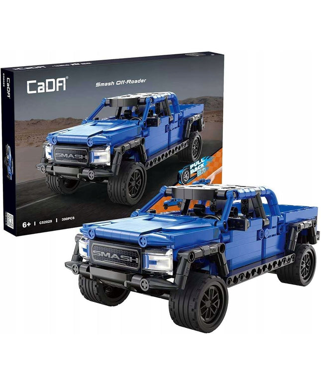 CADA STATYBINIAI BLOKELIAI VISUREIGIS AUTOMOBILIS OFF-ROADER SU ATGAL TRAUKIAMU VARIKLIU 390 EL.