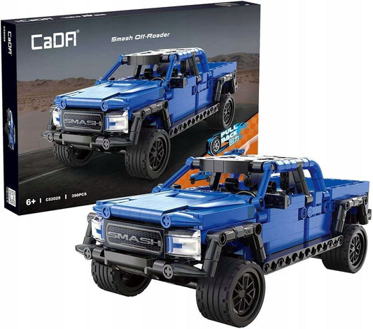 CADA STATYBINIAI BLOKELIAI VISUREIGIS AUTOMOBILIS OFF-ROADER SU ATGAL TRAUKIAMU VARIKLIU 390 EL.