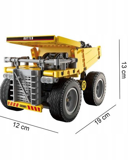 CADA Konstruktoriaus kaladėlės Savivartis Sunkvežimis Statybinė transporto priemonė 372 elementai