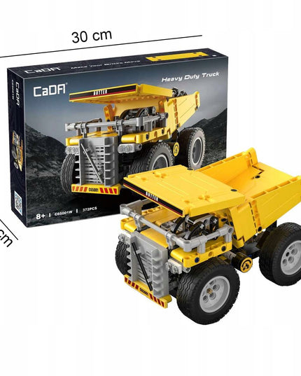 CADA Konstruktoriaus kaladėlės Savivartis Sunkvežimis Statybinė transporto priemonė 372 elementai