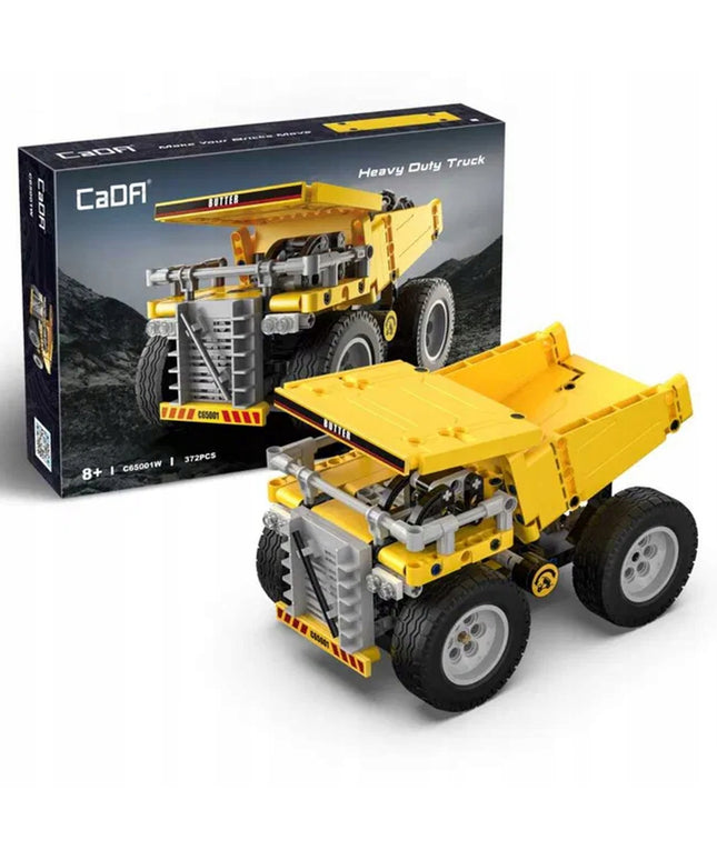 CADA Konstruktoriaus kaladėlės Savivartis Sunkvežimis Statybinė transporto priemonė 372 elementai