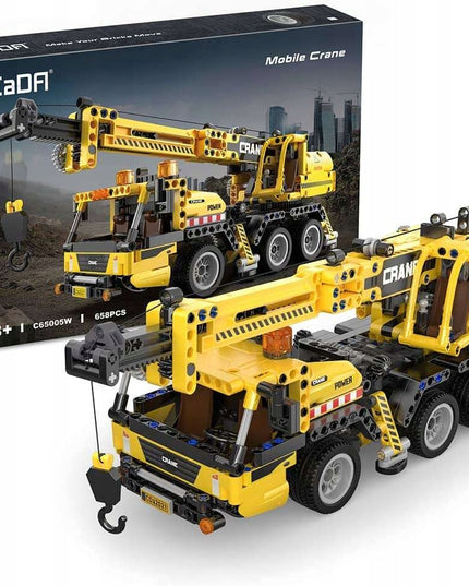 CADA statybiniai blokeliai, kranas 37 cm, didelė statybinė transporto priemonė 658 dalys