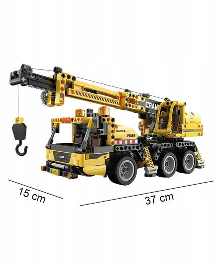 CADA statybiniai blokeliai, kranas 37 cm, didelė statybinė transporto priemonė 658 dalys
