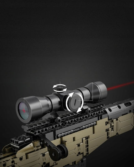 CADA Konstruktorius Šaudantis Snaiperinis Šautuvas 978 El. AWP + Minkšti Šaudmenys