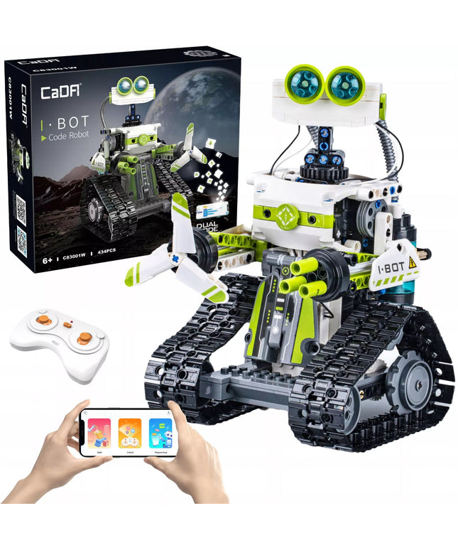CADA KONSTRUKTORIUS TECHNIC PROGRAMUOJAMAS ROBOTAS BOT 434 DALYS VALDOMAS SU LED