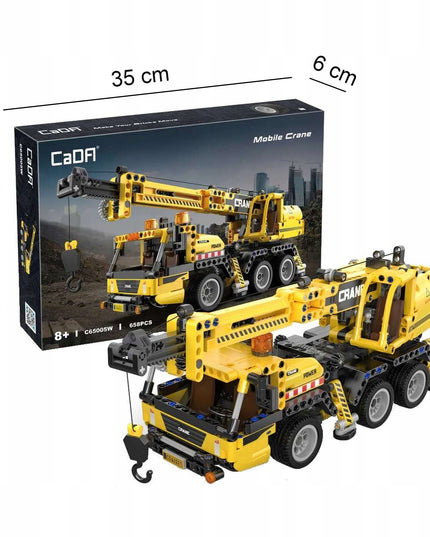 CADA TECHNIC STATYBINIAI BLOKELIAI KRANAS 37 CM DIDELĖ STATYBINĖ TRANSPORTO PRIEMONĖ 658 EL.