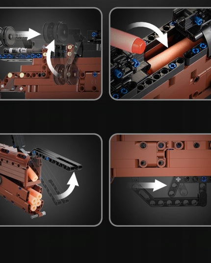 CADA Blokelių rinkinys Šautuvas 98K Didelis 653 elementai + putplasčio šoviniai