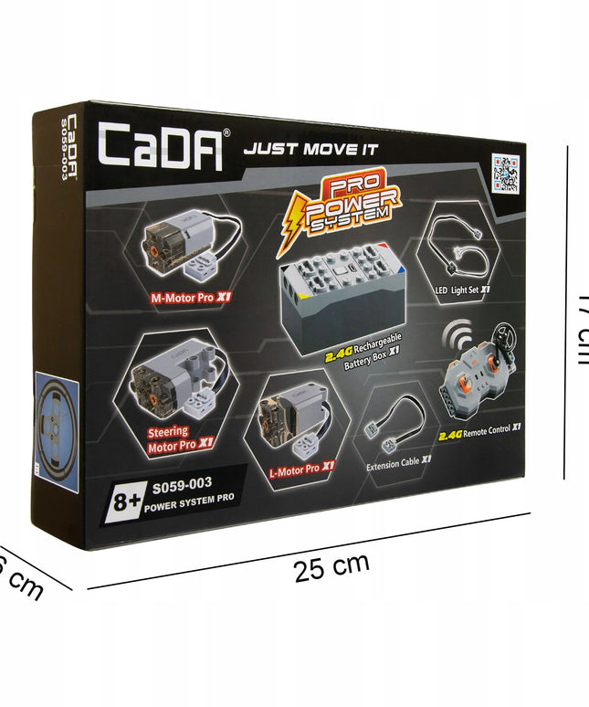 CADA PRO POWER SYSTEM RC pavara, skirta automatizuoti konstruktorių rinkinius