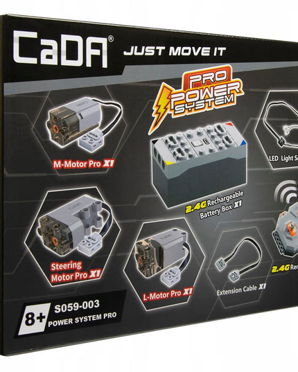 CADA PRO POWER SYSTEM RC pavara, skirta automatizuoti konstruktorių rinkinius