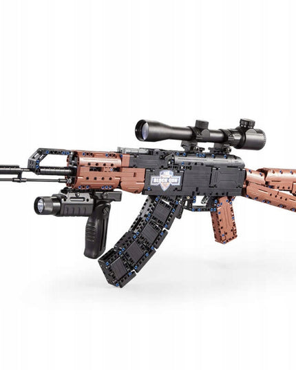 CADA Statybinių blokelių rinkinys Šautuvas AK-47 KALASHNIKOV 738 EL. Didelis