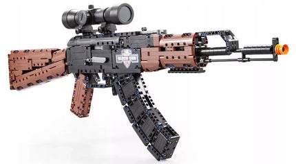 CADA Statybinių blokelių rinkinys Šautuvas AK-47 KALASHNIKOV 738 EL. Didelis